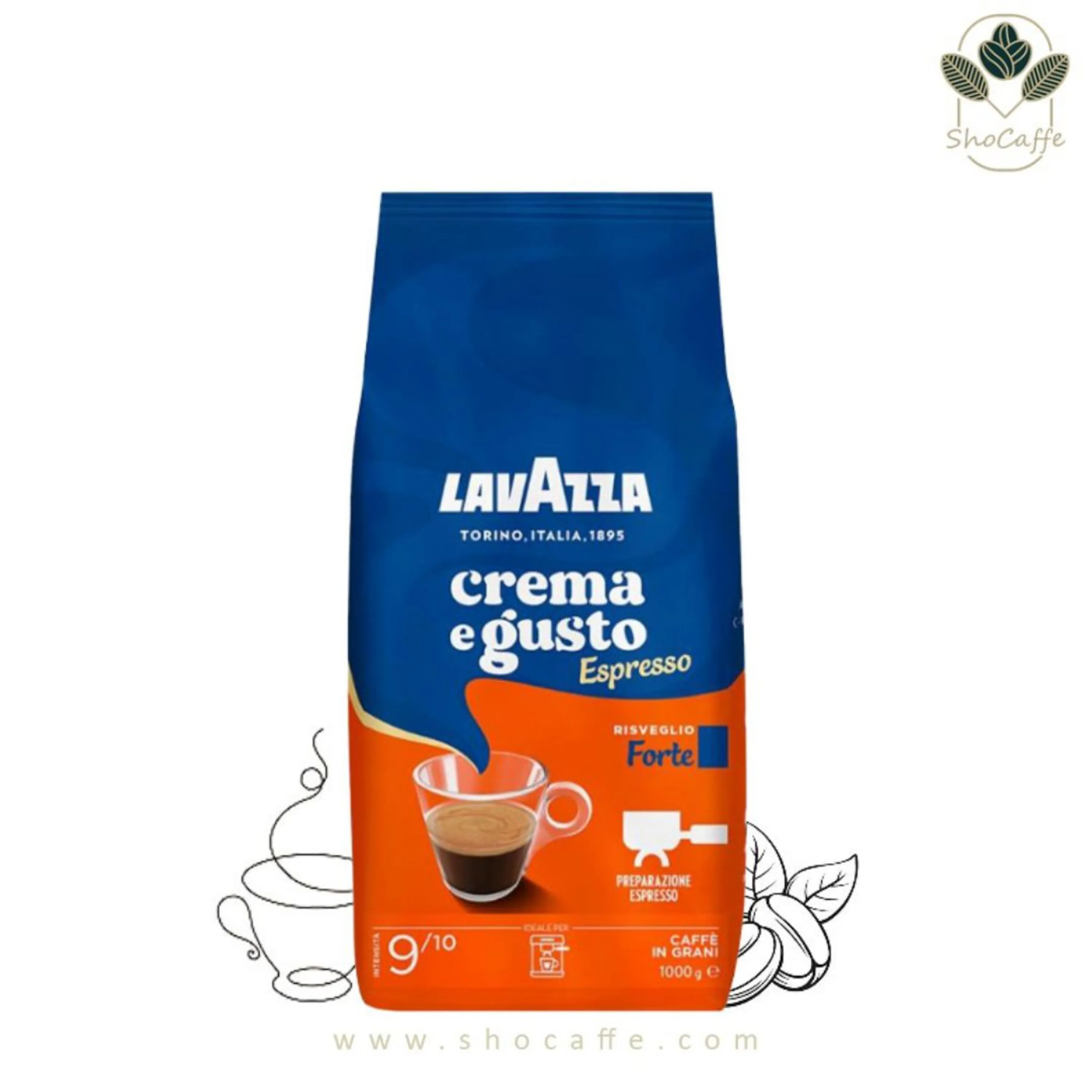 دان قهوه لاوازا کرما گوستو اسپرسو فورته Lavazza Crema e Gusto Forte
